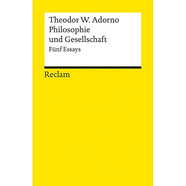 Philosophie und Gesellschaft, Theodor W. Adorno