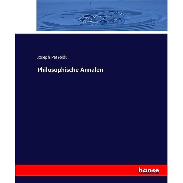 Philosophische Annalen, Joseph Petzoldt