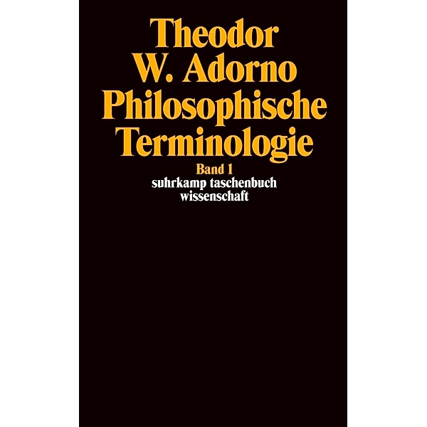 Philosophische Terminologie.Bd.1, Theodor W. Adorno