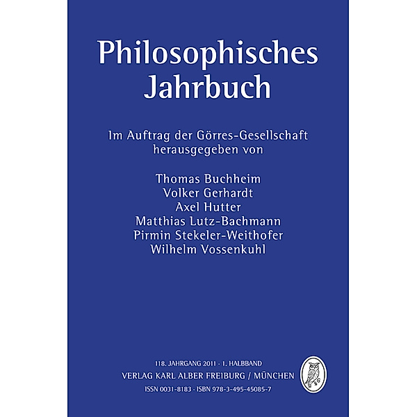 Philosophisches Jahrbuch / 118/1 / Philosophisches Jahrbuch 118/1