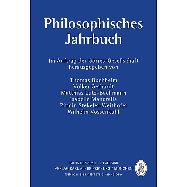 Philosophisches Jahrbuch  2/2021 / Philosophisches Jahrbuch Bd.128/2