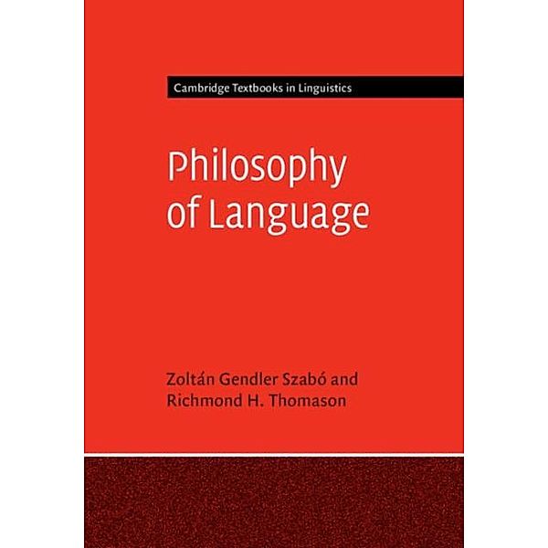 Philosophy of Language, Zoltan Gendler Szabo