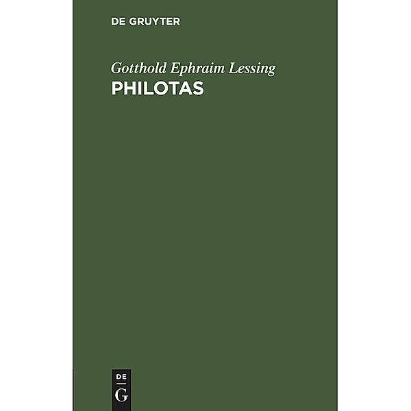 Philotas, Gotthold Ephraim Lessing