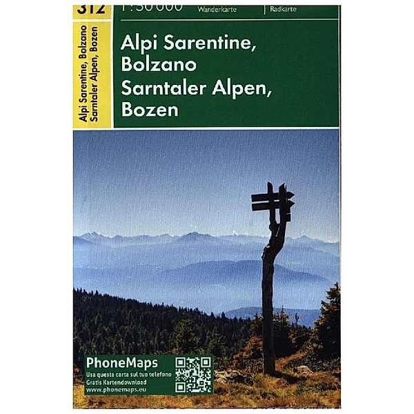 PhoneMaps Wander- Radkarte Italien / PM 312 / Sarntaler Alpen, Bozen, Wander- Radkarte 1 : 50 000