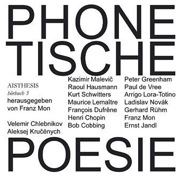 Phonetische Poesie, 1 Audio-CD