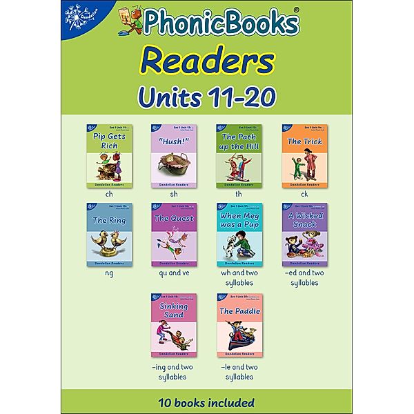 Phonic Books Dandelion Readers Set 1 Units 11-20 / Phonic Books Beginner Decodable Readers, Phonic Books