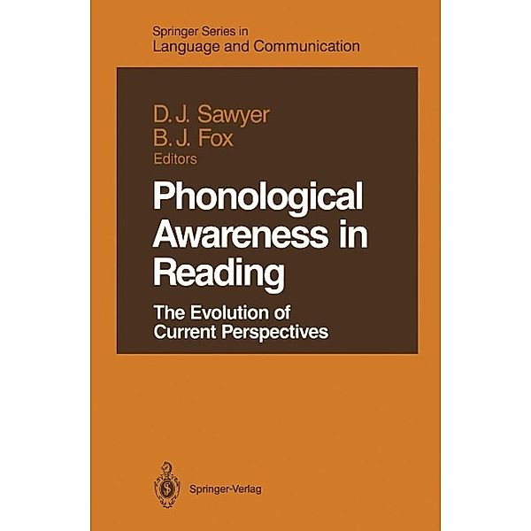 Phonological Awareness in Reading / Springer Series in Language and Communication Bd.28