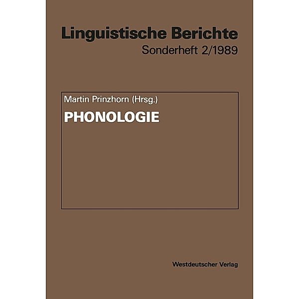 Phonologie / Linguistische Berichte Sonderhefte Bd.2