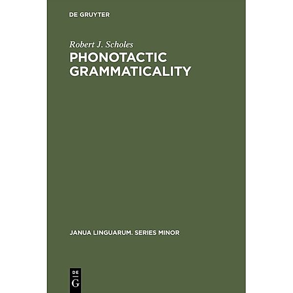 Phonotactic grammaticality, Robert J. Scholes
