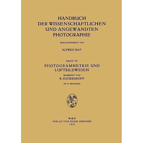 Photogrammetrie und Luftbildwesen, Na Hugershoff