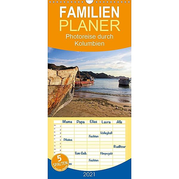 Photoreise durch Kolumbien - Familienplaner hoch (Wandkalender 2021 , 21 cm x 45 cm, hoch), Bernd Lutz