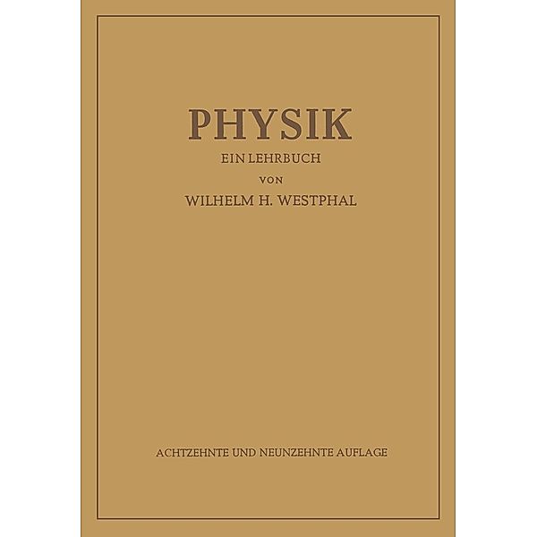Physik, Wilhelm Heinrich Westphal