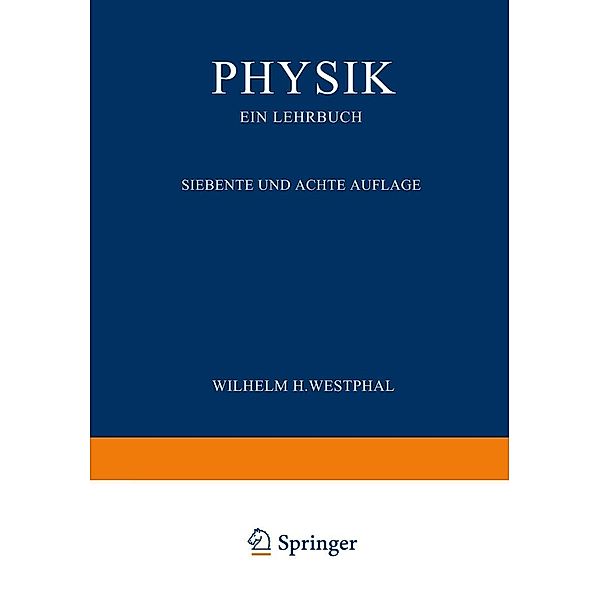 Physik ein Lehrbuch, Wilhelm H. Westphal