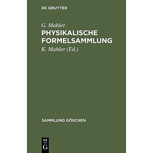 Physikalische Formelsammlung, G. Mahler