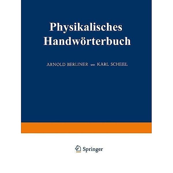 Physikalisches Handwörterbuch, Walther Nernst