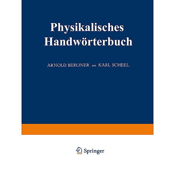 Physikalisches Handwörterbuch, Walther Nernst