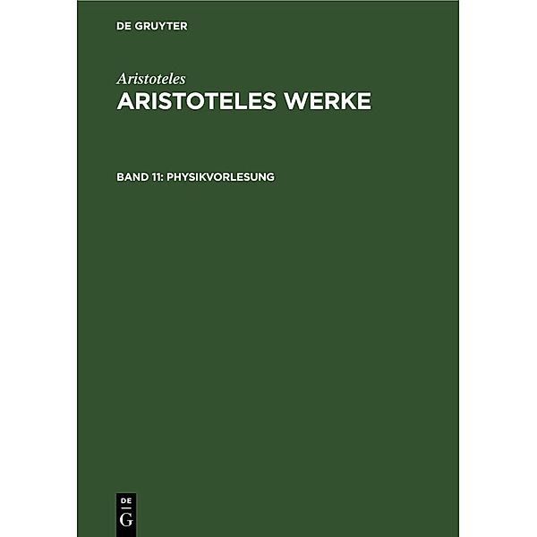 Physikvorlesung, Aristoteles
