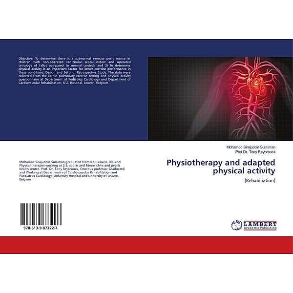 Physiotherapy and adapted physical activity, Mohamed Sirajuddin Sulaiman, Tony Reybrouck