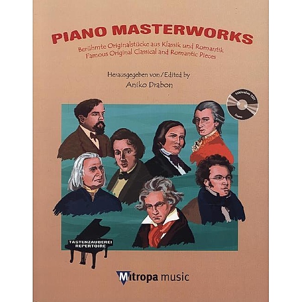 Piano Masterworks, m. Audio-CD, Wolfgang Amadeus Mozart