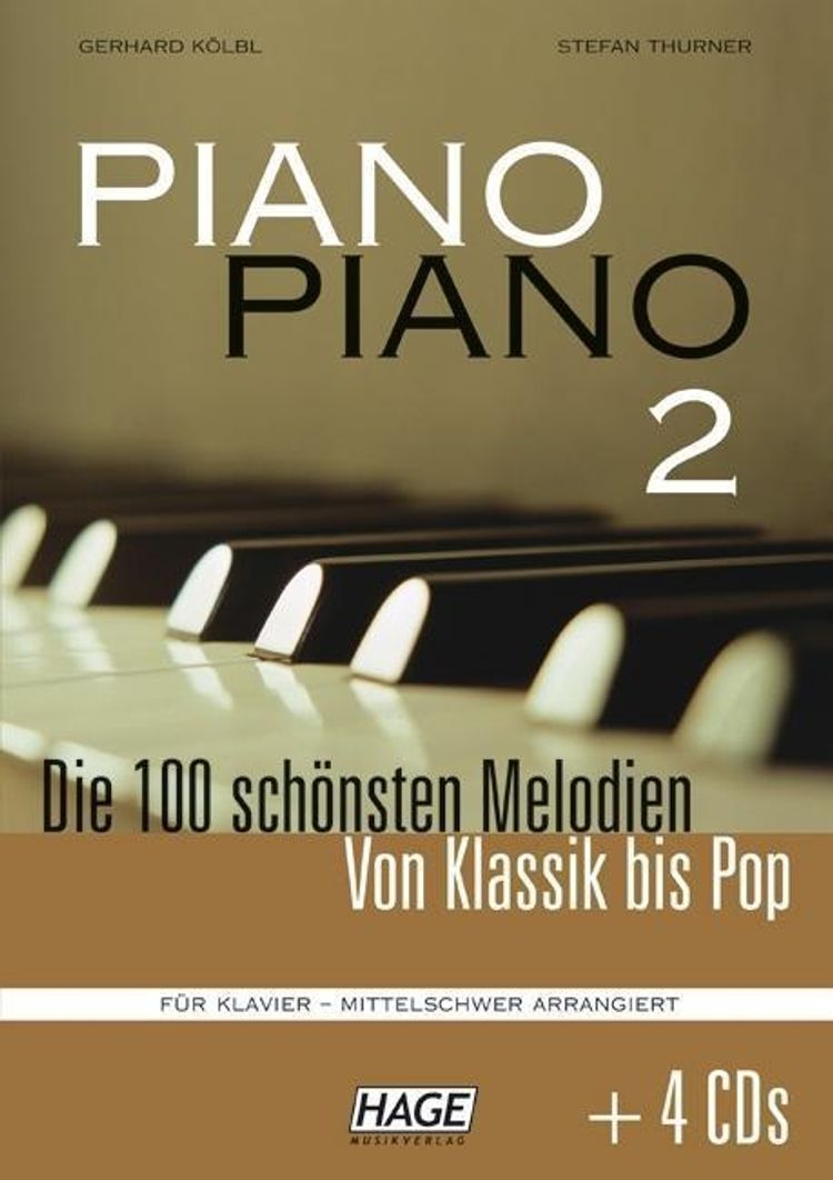 Piano Piano, mittelschwer arrangiert, m. 4 Audio-CDs Buch
