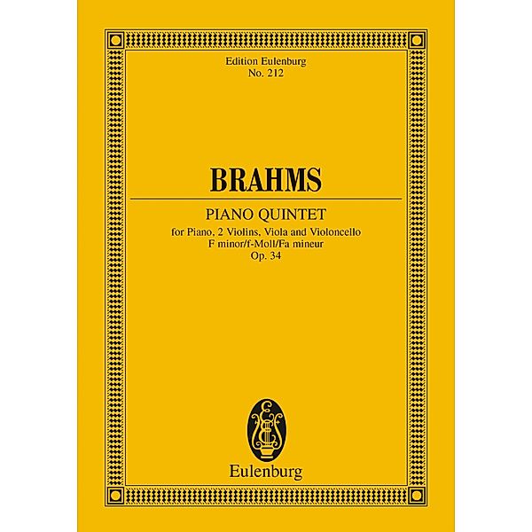 Piano Quintet F minor, Johannes Brahms