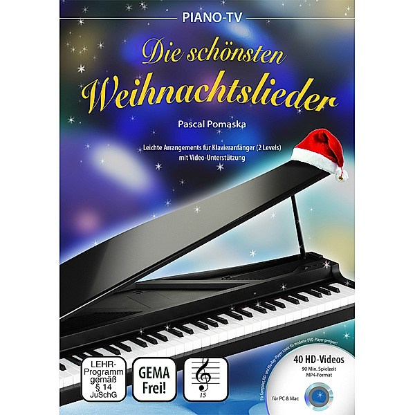 Piano-TV: Die schönsten Weihnachtslieder, m. 1 DVD-ROM, Pascal Pomaska