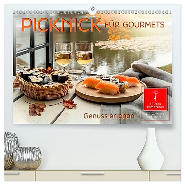 Picknick für Gourmets - Genuss erleben (hochwertiger Premium Wandkalender 2025 DIN A2 quer), Kunstdruck in Hochglanz, Calvendo, Peter Roder