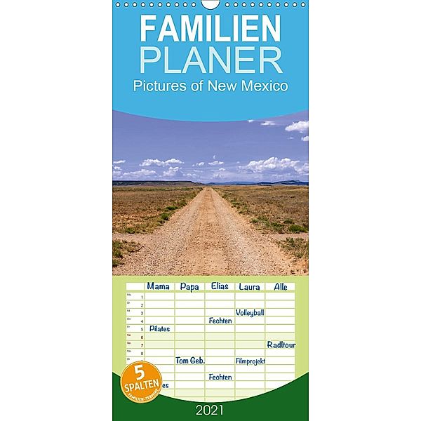 Pictures of New Mexico - Familienplaner hoch (Wandkalender 2021 , 21 cm x 45 cm, hoch), Martina Roth