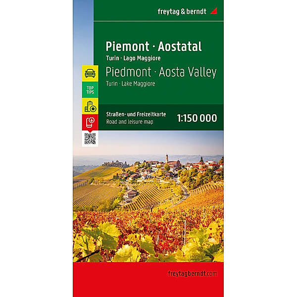 Piemont - Aostatal, Strassen- und Freizeitkarte 1:150.000, freytag & berndt