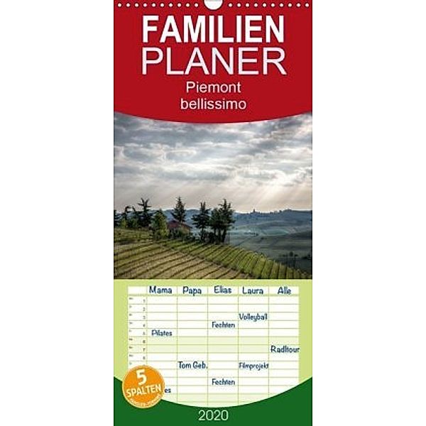 Piemont - bellissimo 2020 - Familienplaner hoch (Wandkalender 2020 , 21 cm x 45 cm, hoch), Sascha Haas