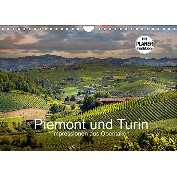 Piemont und Turin (Wandkalender 2022 DIN A4 quer), Michael Fahrenbach