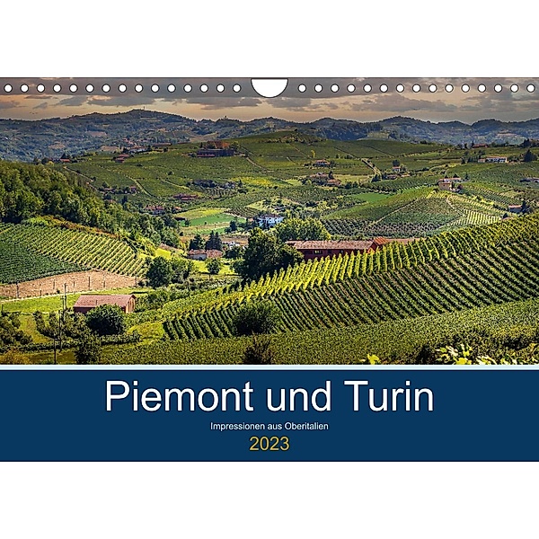Piemont und Turin (Wandkalender 2023 DIN A4 quer), Michael Fahrenbach