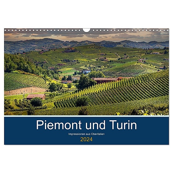 Piemont und Turin (Wandkalender 2024 DIN A3 quer), CALVENDO Monatskalender, Michael Fahrenbach