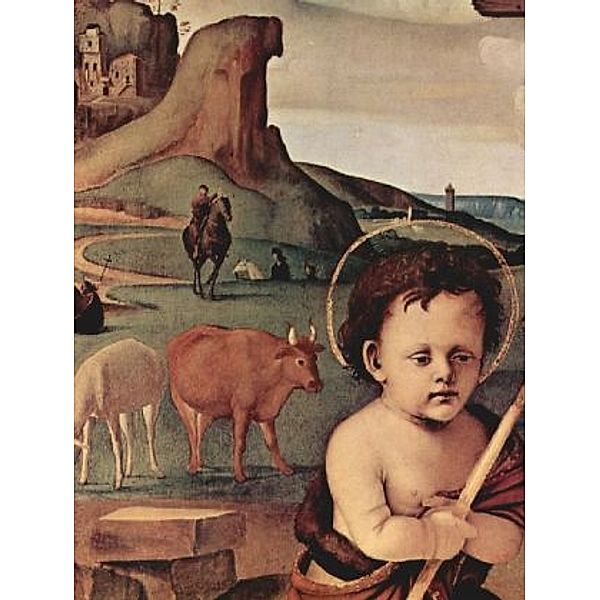 Piero di Cosimo - Anbetung des Kindes, Maria, Christuskind, kniender Engel, Hl. Johannes der Täufer - 1.000 Teile (Puzzl