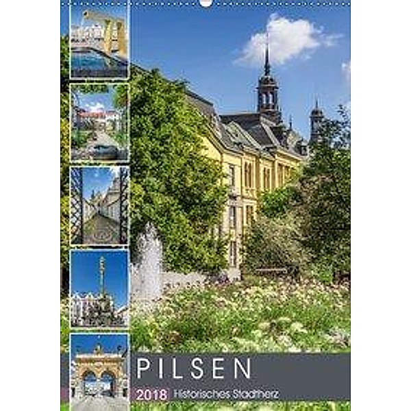 PILSEN Historisches Stadtherz (Wandkalender 2018 DIN A2 hoch), Melanie Viola