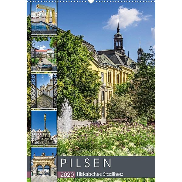 PILSEN Historisches Stadtherz (Wandkalender 2020 DIN A2 hoch), Melanie Viola