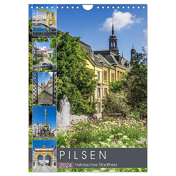 PILSEN Historisches Stadtherz (Wandkalender 2024 DIN A4 hoch), CALVENDO Monatskalender, Melanie Viola