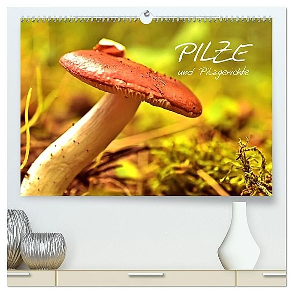 Pilze und Pilzgerichte (hochwertiger Premium Wandkalender 2024 DIN A2 quer), Kunstdruck in Hochglanz, Elisabeth Stanzer