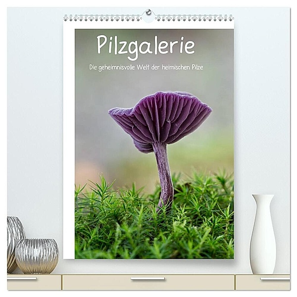 Pilzgalerie - Die geheimnisvolle Welt der heimischen Pilze (hochwertiger Premium Wandkalender 2024 DIN A2 hoch), Kunstdruck in Hochglanz, Beate Wurster