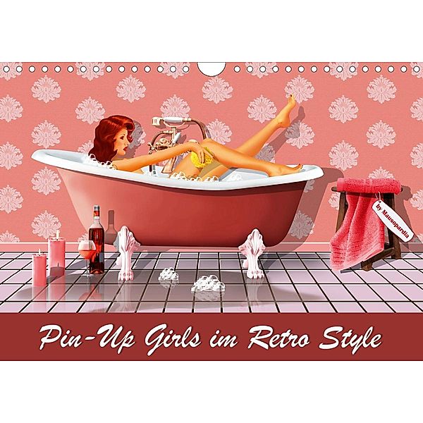 Pin-Up Girls im Retro Style by Mausopardia (Wandkalender 2021 DIN A4 quer), Monika Jüngling alias Mausopardia