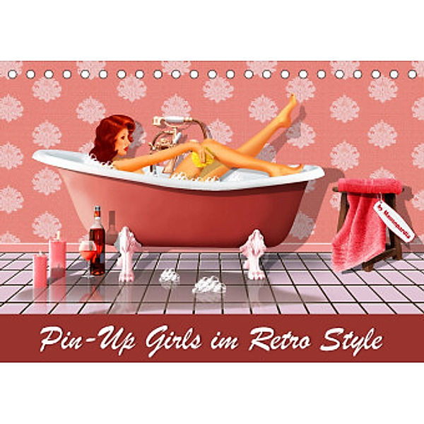 Pin-Up Girls im Retro Style by Mausopardia (Tischkalender 2022 DIN A5 quer), Monika Jüngling alias Mausopardia