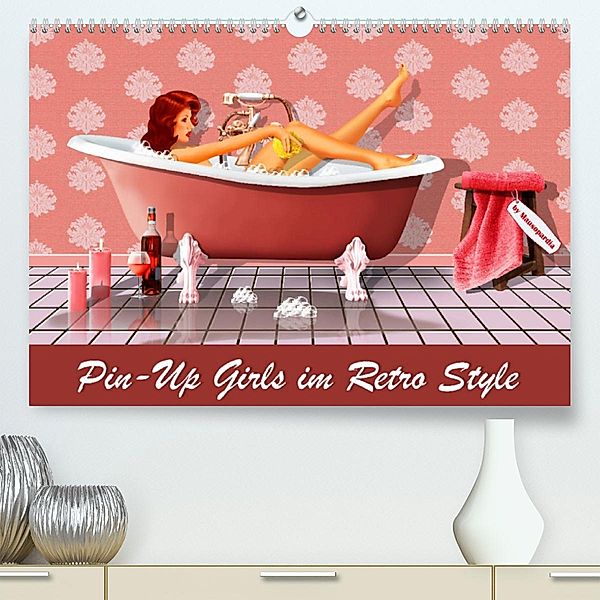 Pin-Up Girls im Retro Style by Mausopardia (Premium, hochwertiger DIN A2 Wandkalender 2023, Kunstdruck in Hochglanz), Monika Jüngling alias Mausopardia