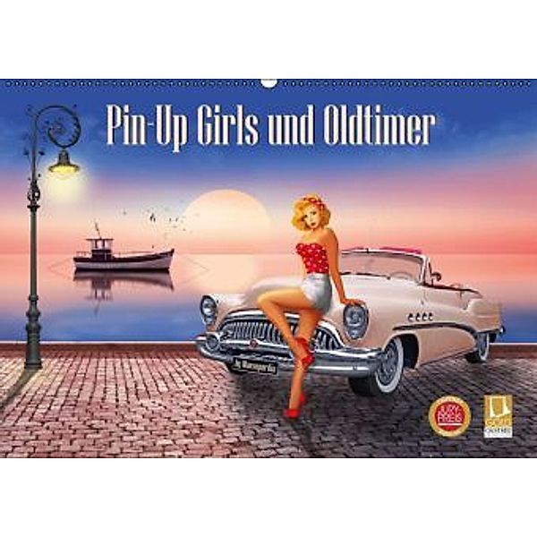 Pin-Up Girls und Oldtimer by Mausopardia (Wandkalender 2017 DIN A2 quer), Monika Jüngling alias Mausopardia