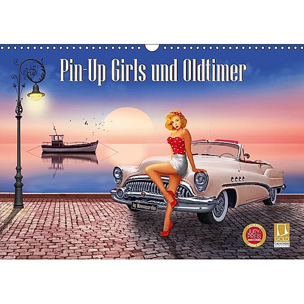 Pin-Up Girls und Oldtimer by Mausopardia (Wandkalender 2018 DIN A3 quer), Monika Jüngling alias Mausopardia