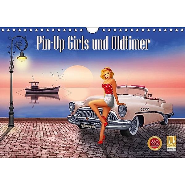 Pin-Up Girls und Oldtimer by Mausopardia (Wandkalender 2017 DIN A4 quer), Monika Jüngling alias Mausopardia