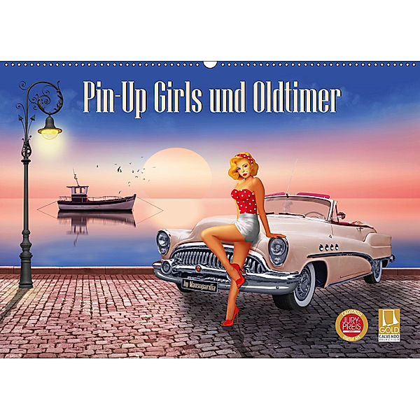 Pin-Up Girls und Oldtimer by Mausopardia (Wandkalender 2019 DIN A2 quer), Monika Jüngling alias Mausopardia