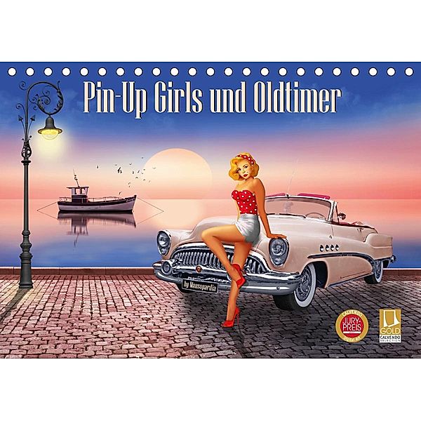 Pin-Up Girls und Oldtimer by Mausopardia (Tischkalender 2021 DIN A5 quer), Monika Jüngling alias Mausopardia