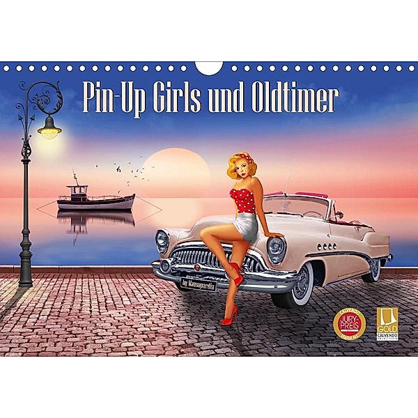 Pin-Up Girls und Oldtimer by Mausopardia (Wandkalender 2021 DIN A4 quer), Monika Jüngling alias Mausopardia
