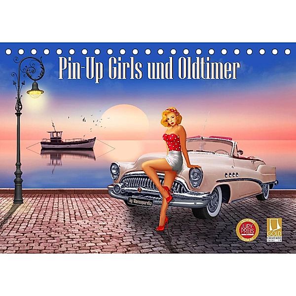 Pin-Up Girls und Oldtimer by Mausopardia (Tischkalender 2023 DIN A5 quer), Monika Jüngling alias Mausopardia