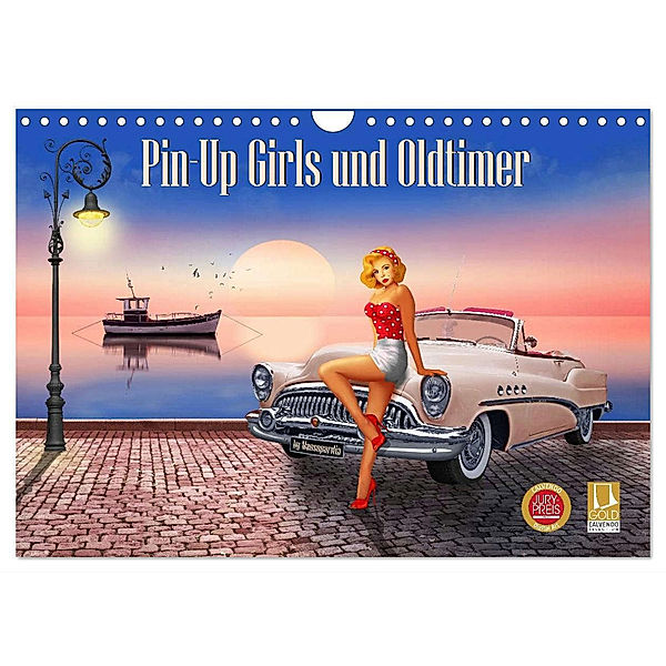Pin-Up Girls und Oldtimer by Mausopardia (Wandkalender 2024 DIN A4 quer), CALVENDO Monatskalender, Monika Jüngling alias Mausopardia
